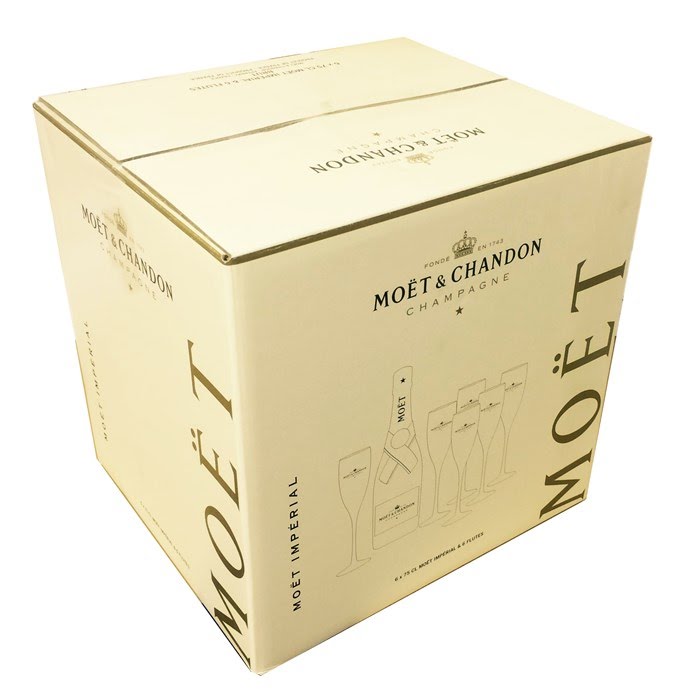 Moet Imperial 6 x 75cl bottle & Glasses Gift Set